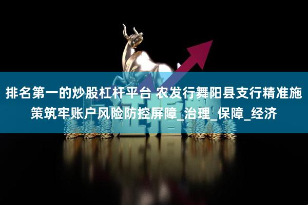 排名第一的炒股杠杆平台 农发行舞阳县支行精准施策筑牢账户风险防控屏障_治理_保障_经济